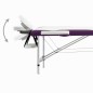 vidaXL Camilla de masaje plegable 2 zonas aluminio blanco y morado