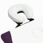 vidaXL Camilla de masaje plegable 2 zonas aluminio blanco y morado