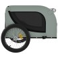 vidaXL Remolque de bicicleta mascotas hierro tela Oxford gris negro vidaXL Remolque de bicicleta mascotas hierro tela Oxford gris negro