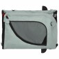 vidaXL Remolque de bicicleta mascotas hierro tela Oxford gris negro vidaXL Remolque de bicicleta mascotas hierro tela Oxford gris negro