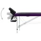 vidaXL Camilla de masaje plegable 2 zonas aluminio negro y morado vidaXL Camilla de masaje plegable 2 zonas aluminio negro y morado