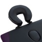vidaXL Camilla de masaje plegable 2 zonas aluminio negro y morado vidaXL Camilla de masaje plegable 2 zonas aluminio negro y morado