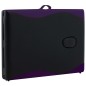 vidaXL Camilla de masaje plegable 2 zonas aluminio negro y morado vidaXL Camilla de masaje plegable 2 zonas aluminio negro y morado
