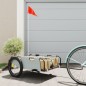vidaXL Remolque para bicicletas hierro y tela Oxford gris vidaXL Remolque para bicicletas hierro y tela Oxford gris