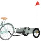 vidaXL Remolque para bicicletas hierro y tela Oxford gris vidaXL Remolque para bicicletas hierro y tela Oxford gris