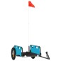 vidaXL Remolque para bicicletas hierro y tela Oxford azul vidaXL Remolque para bicicletas hierro y tela Oxford azul