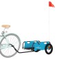 vidaXL Remolque para bicicletas hierro y tela Oxford azul vidaXL Remolque para bicicletas hierro y tela Oxford azul