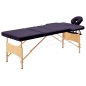 vidaXL Camilla de masaje plegable 3 zonas madera morado