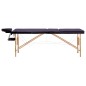 vidaXL Camilla de masaje plegable 3 zonas madera morado