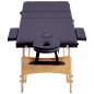 vidaXL Camilla de masaje plegable 3 zonas madera morado