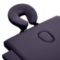 vidaXL Camilla de masaje plegable 3 zonas madera morado