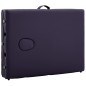 vidaXL Camilla de masaje plegable 3 zonas madera morado