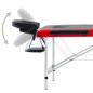 vidaXL Camilla de masaje plegable 3 zonas aluminio negro y rojo vidaXL Camilla de masaje plegable 3 zonas aluminio negro y rojo