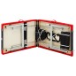 vidaXL Camilla de masaje plegable 3 zonas aluminio negro y rojo vidaXL Camilla de masaje plegable 3 zonas aluminio negro y rojo