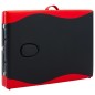 vidaXL Camilla de masaje plegable 3 zonas aluminio negro y rojo vidaXL Camilla de masaje plegable 3 zonas aluminio negro y rojo