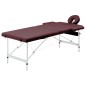 vidaXL Camilla de masaje plegable 2 zonas aluminio morado vidaXL Camilla de masaje plegable 2 zonas aluminio morado
