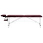 vidaXL Camilla de masaje plegable 2 zonas aluminio morado vidaXL Camilla de masaje plegable 2 zonas aluminio morado