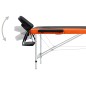 vidaXL Camilla de masaje plegable 2 zonas aluminio negro y naranja
