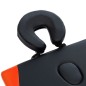 vidaXL Camilla de masaje plegable 2 zonas aluminio negro y naranja