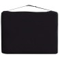 vidaXL Camilla de masaje plegable 2 zonas aluminio negro y naranja