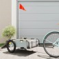 vidaXL Remolque para bicicletas hierro y tela Oxford gris vidaXL Remolque para bicicletas hierro y tela Oxford gris