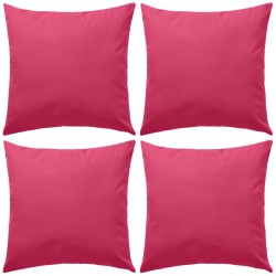 vidaXL Cojines para exteriores 45x45 cm rosa 4 unidades