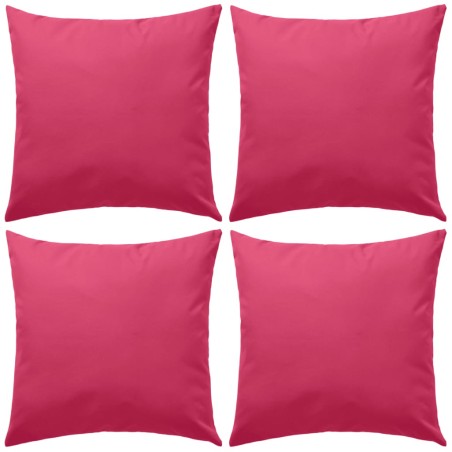 vidaXL Cojines para exteriores 45x45 cm rosa 4 unidades