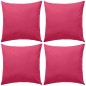 vidaXL Cojines para exteriores 45x45 cm rosa 4 unidades