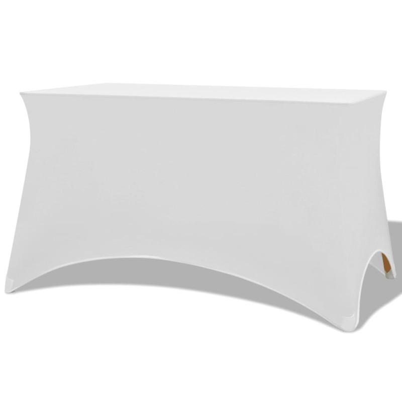 vidaXL Funda elástica para mesa 2 uds 243x76x74 cm blanco vidaXL Funda elástica para mesa 2 uds 243x76x74 cm blanco