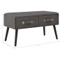 vidaXL Banco con cajones cuero sintético gris 80 cm vidaXL Banco con cajones cuero sintético gris 80 cm