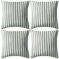 vidaXL Cojines para exterior a rayas 45x45 cm gris 4 unidades