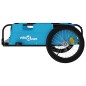 vidaXL Remolque para bicicletas hierro y tela Oxford azul