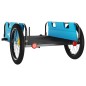vidaXL Remolque para bicicletas hierro y tela Oxford azul