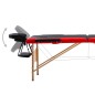 vidaXL Camilla de masaje plegable 2 zonas madera negro y rojo vidaXL Camilla de masaje plegable 2 zonas madera negro y rojo