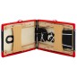 vidaXL Camilla de masaje plegable 2 zonas madera negro y rojo vidaXL Camilla de masaje plegable 2 zonas madera negro y rojo