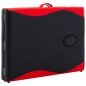 vidaXL Camilla de masaje plegable 2 zonas madera negro y rojo vidaXL Camilla de masaje plegable 2 zonas madera negro y rojo