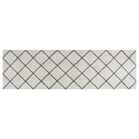 vidaXL Alfombra de cocina lavable terciopelo cuadrados 60x180 cm