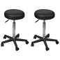 vidaXL Taburetes de oficina 2 uds cuero sintético negro vidaXL Taburetes de oficina 2 uds cuero sintético negro