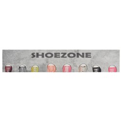 vidaXL Alfombra de cocina lavable terciopelo dibujo zapatos 60x300 cm