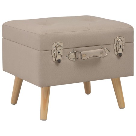 vidaXL Taburete de almacenamiento 40 cm beige de tela