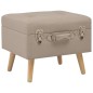 vidaXL Taburete de almacenamiento 40 cm beige de tela vidaXL Taburete de almacenamiento 40 cm beige de tela