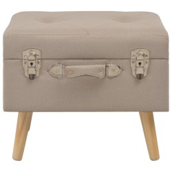 vidaXL Taburete de almacenamiento 40 cm beige de tela