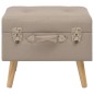 vidaXL Taburete de almacenamiento 40 cm beige de tela vidaXL Taburete de almacenamiento 40 cm beige de tela