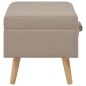 vidaXL Taburete de almacenamiento 40 cm beige de tela vidaXL Taburete de almacenamiento 40 cm beige de tela