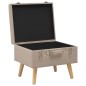 vidaXL Taburete de almacenamiento 40 cm beige de tela vidaXL Taburete de almacenamiento 40 cm beige de tela