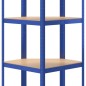 vidaXL Estantería esquina 5 niveles madera contrachapada y acero azul vidaXL Estantería esquina 5 niveles madera contrachapada y acero azul