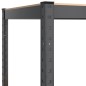 vidaXL Estantería de 4 baldas acero y madera contrachapada antracita vidaXL Estantería de 4 baldas acero y madera contrachapada antracita