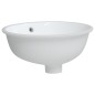 vidaXL Lavabo de baño ovalado cerámica blanco 38,5x33,5x19 cm