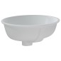 vidaXL Lavabo de baño ovalado cerámica blanco 38,5x33,5x19 cm