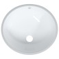 vidaXL Lavabo de baño ovalado cerámica blanco 38,5x33,5x19 cm